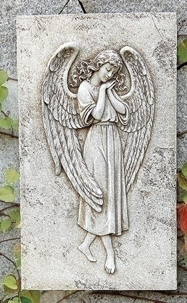 Angel Relief Wall Plaque Frieze Memorial Tribute Religious Artwork